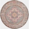 Homeroots 8 ft. Round Gray & Gold Medallion Area Rug 385271 - alternate 1